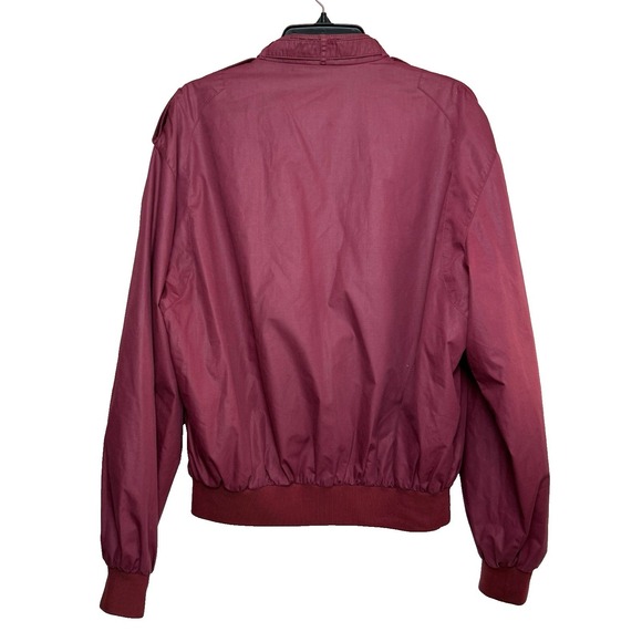 MEMBERS ONLY Men's Size 42 (M-L) Jacket Cafe Racer Bomber Vintage Maroon Retro - Picture 2 of 7